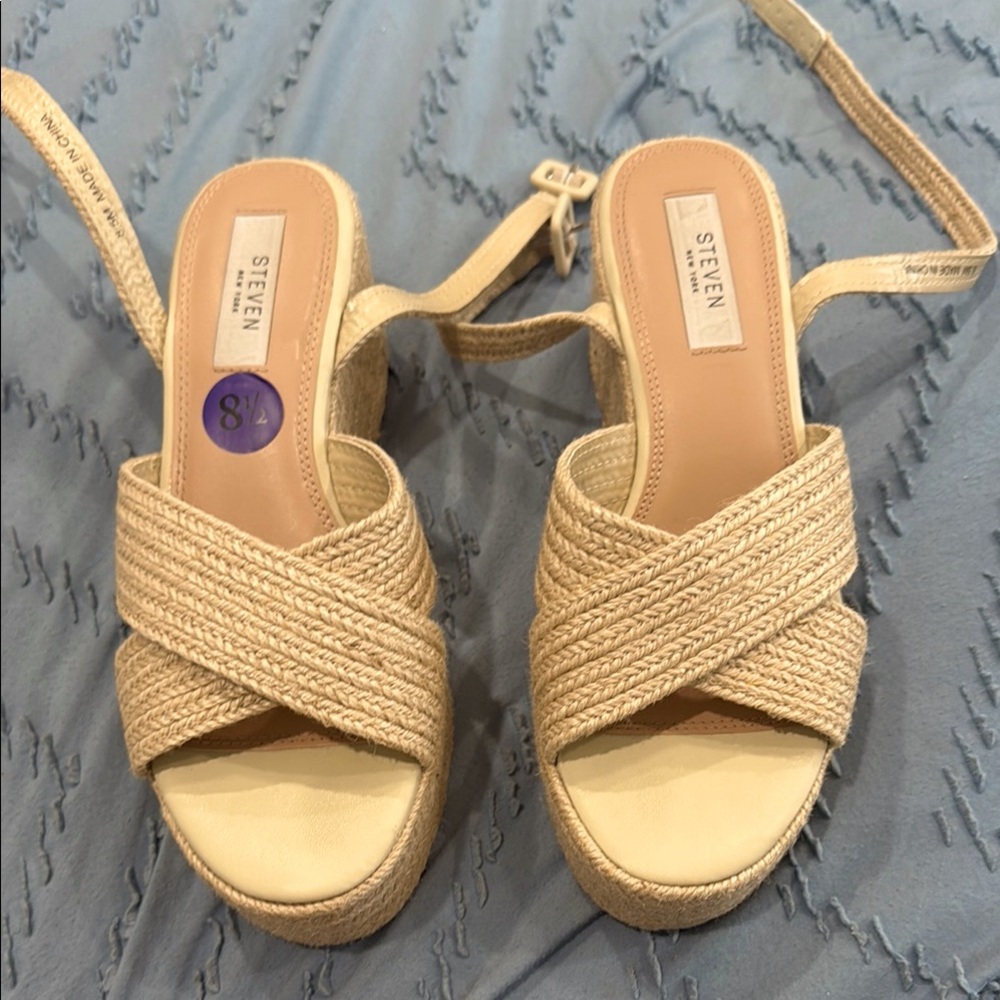 Steven by Steve Madden Cream Espadrille Sandals